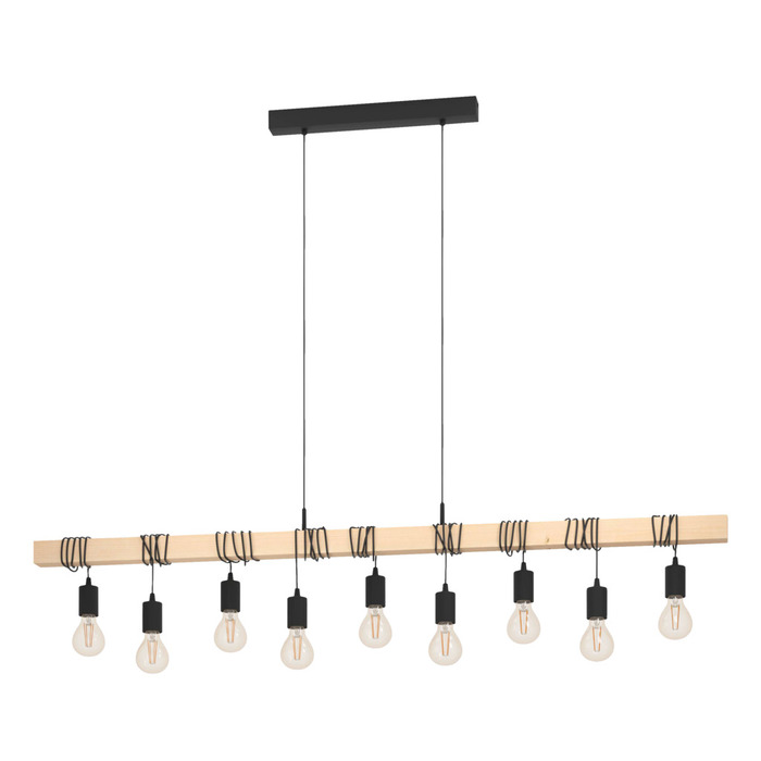 Eglo Townshend langbordspendel sort/brun L150 x H110 cm